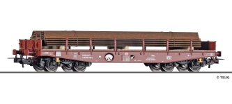 Tillig 77062 - H0 - Schwerlastwagen mit Spundwänden, DB AG, Ep. V